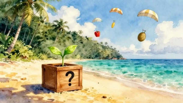 One seed. One deserted island. One gardener who dreads making choices. Then I'm reminded that together in spirit, as a community, we are never truly stranded